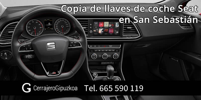 Copias de llaves de coche Seat en San Sebastián